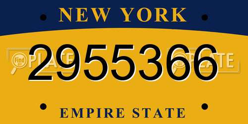 2955366 New York License Plate