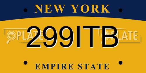 299ITB New York License Plate