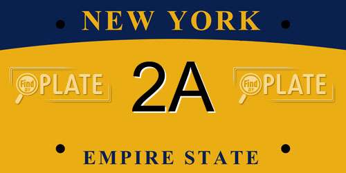 2A New York License Plate