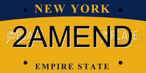 2AMEND New York License Plate
