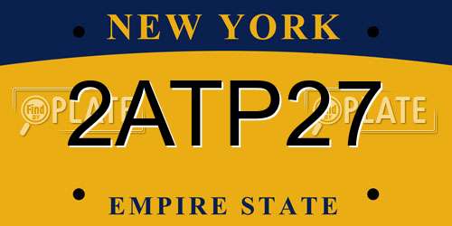 2ATP27 New York License Plate