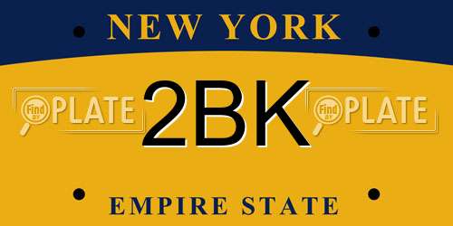 2BK New York License Plate