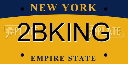 2BKING New York License Plate