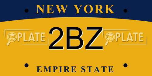 2BZ New York License Plate