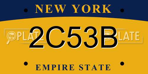 2C53B New York License Plate