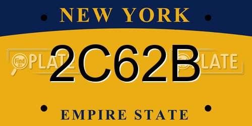 2C62B New York License Plate