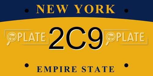 2C9 New York License Plate