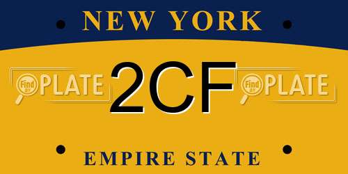 2CF New York License Plate