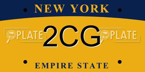 2CG New York License Plate