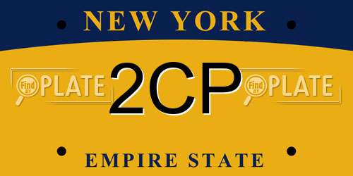 2CP New York License Plate