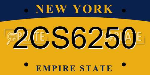 2CS6250 New York License Plate