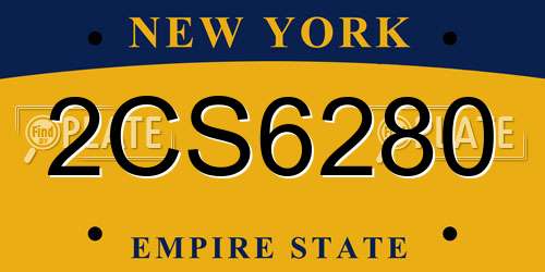 2CS6280 New York License Plate
