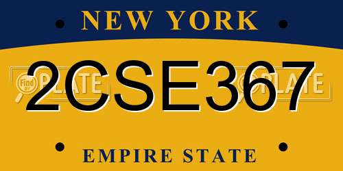 2CSE367 New York License Plate