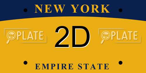 2D New York License Plate