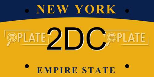 2DC New York License Plate