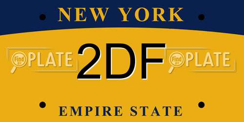 2DF New York License Plate