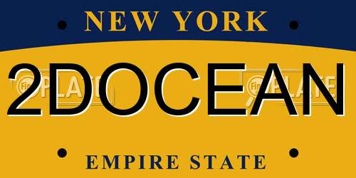 2DOCEAN New York License Plate