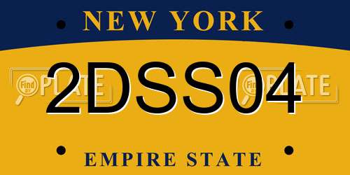 2DSS04 New York License Plate