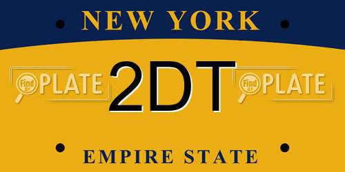 2DT New York License Plate