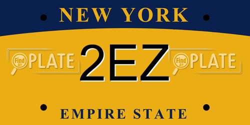 2EZ New York License Plate