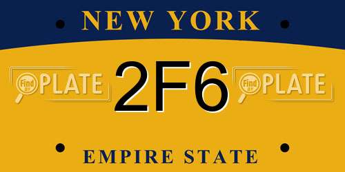 2F6 New York License Plate