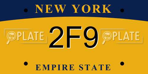 2F9 New York License Plate