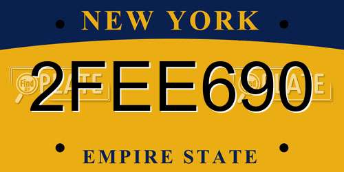 2FEE690 New York License Plate