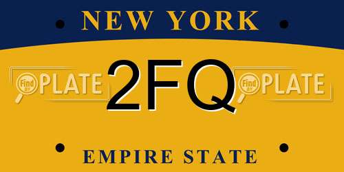 2FQ New York License Plate