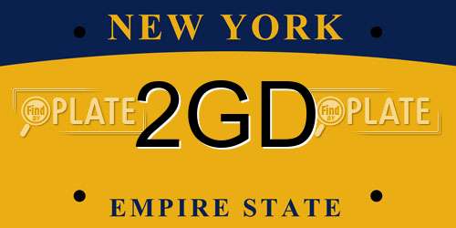 2GD New York License Plate