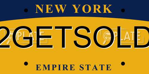 2GETSOLD New York License Plate