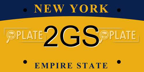 2GS New York License Plate
