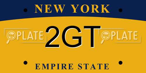 2GT New York License Plate