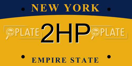 2HP New York License Plate