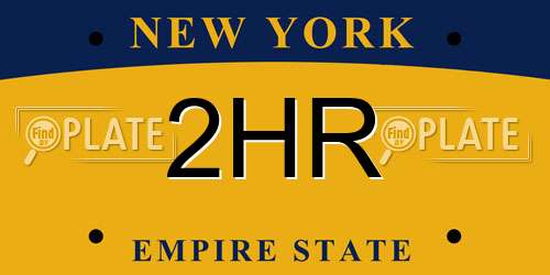 2HR New York License Plate