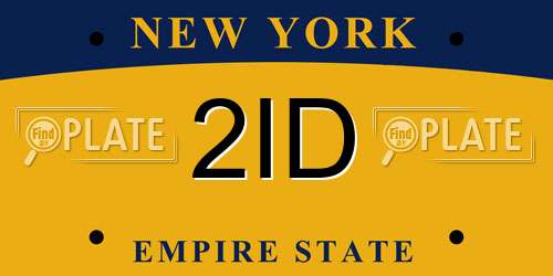 2ID New York License Plate
