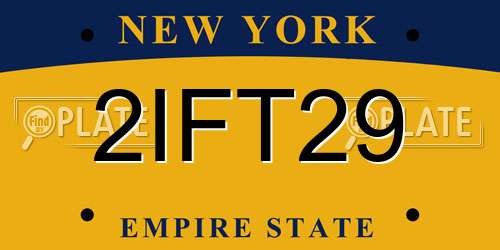 2IFT29 New York License Plate