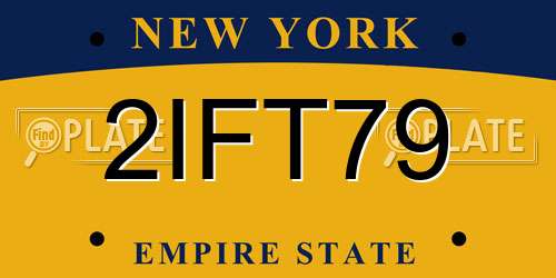 2IFT79 New York License Plate