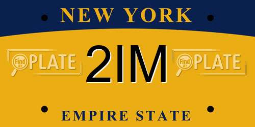 2IM New York License Plate