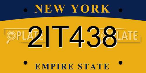 2IT438 New York License Plate