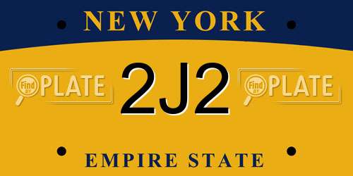 2J2 New York License Plate
