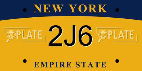 2J6 New York License Plate