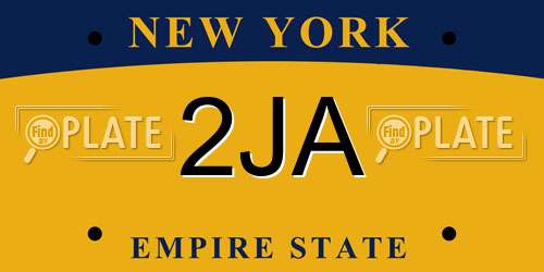 2JA New York License Plate