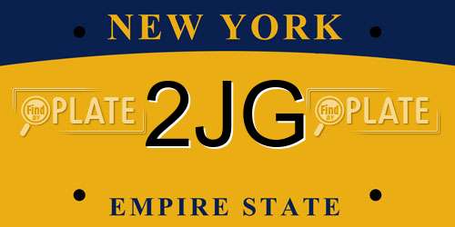 2JG New York License Plate