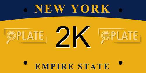 2K New York License Plate