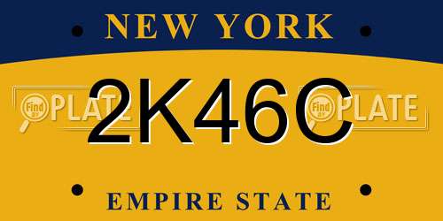 2K46C New York License Plate