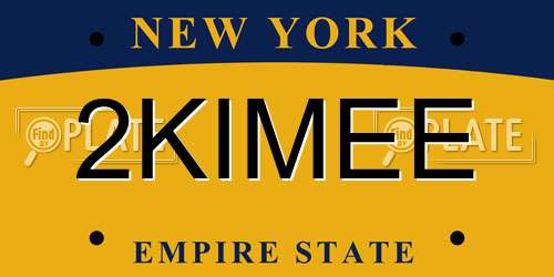 2KIMEE New York License Plate