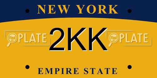 2KK New York License Plate