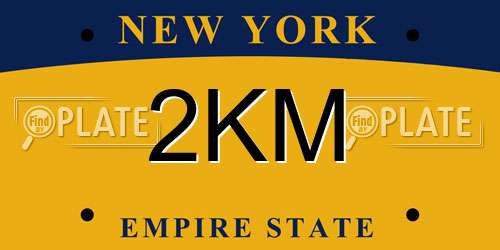 2KM New York License Plate