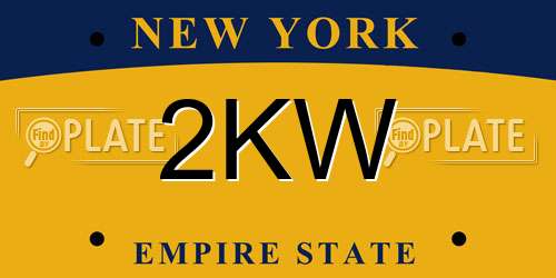2KW New York License Plate