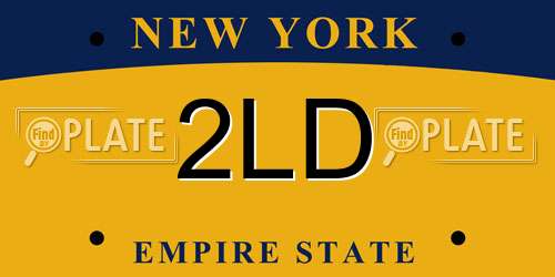 2LD New York License Plate